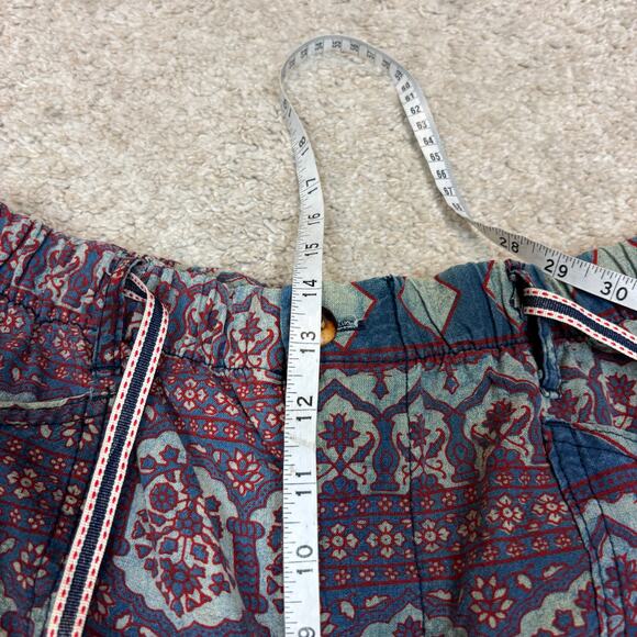 Dr. Collectors P23 Ajrakh Burgundy Indigo Print D Pants Men's Medium - Picture 9 of 11